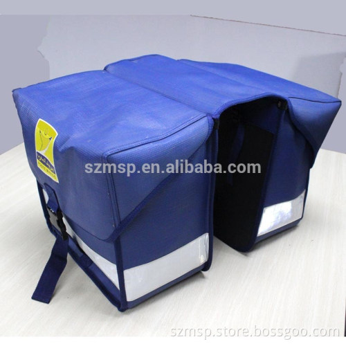 Waterproof tarpaulin postman double saddle bag for bicycle and motorcycle